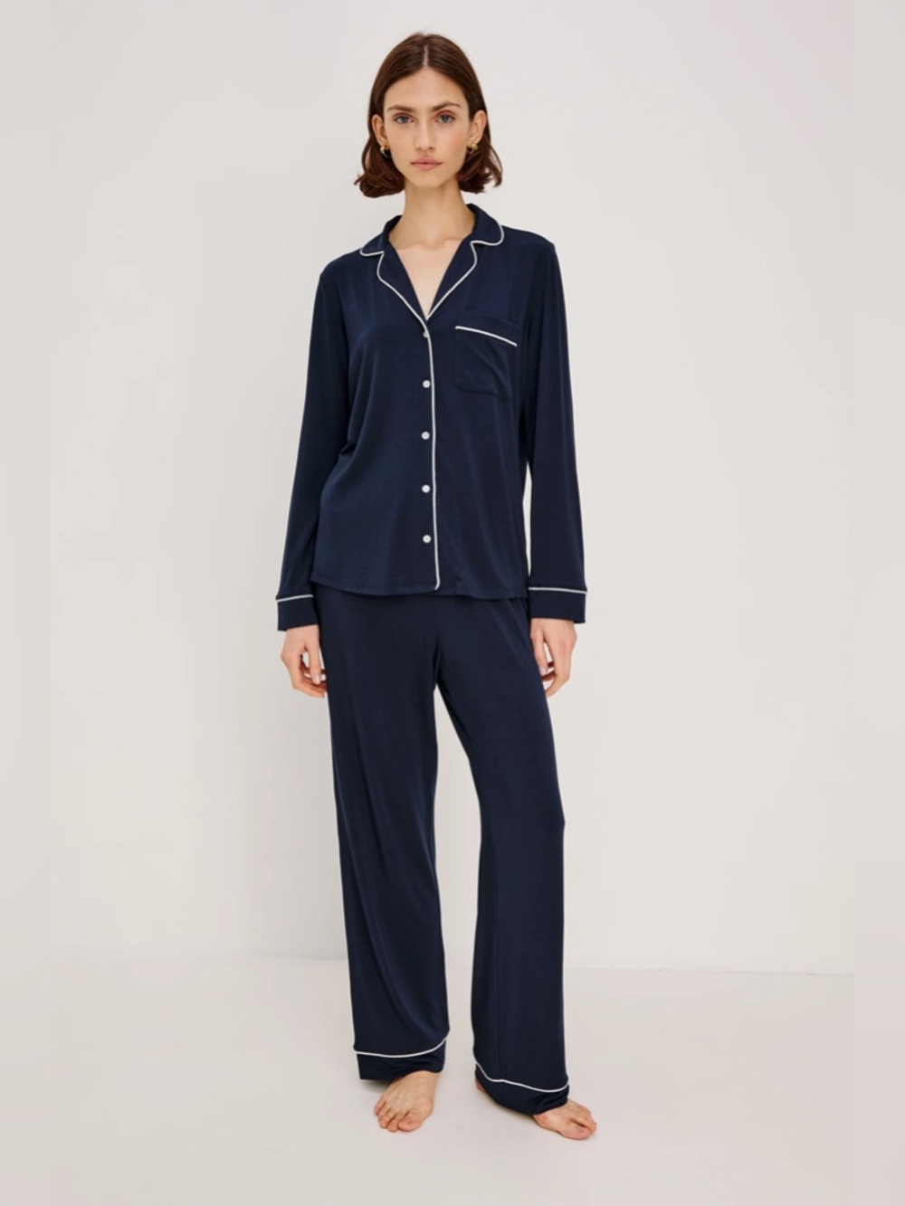 🆕 Rails Varra Matching Pajama Set in Navy Blue Size Medium Shirt + Pants Modal